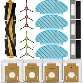 KGC KGC 18 St??ck Ersatzteile Zubeh?r f??r Ecovacs Deebot N8 N8 Pro N8 Pro+ T8 T8+ T8 AIVI T8 Max T9 T9+ Staubsauger, Enthalten 1Hauptb??rste + 4Staubbeutel +3Filter + 6Seitenb??rste + 4Wischt??cher