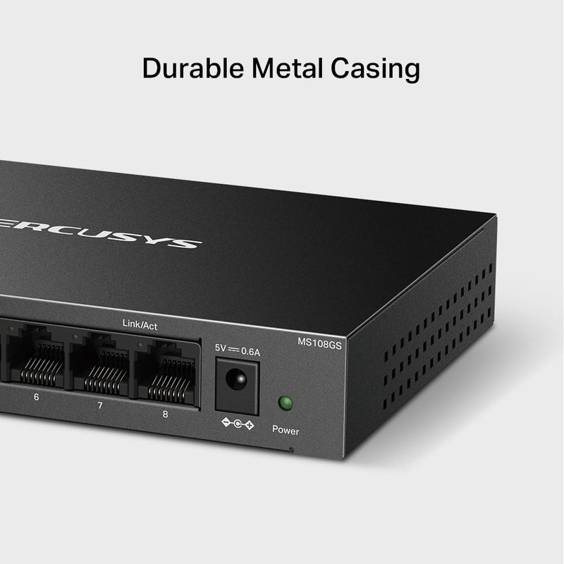 Mercusys MS108GS 8-Port Gigabit Network Switch, Unmanaged LAN Switch Network