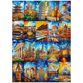 ALL4JIG Building Fun Jigsaw Puzzles for Adults and Kids, 500 Pieces, Christmas Secret Santa Gift, White Elephant Gifts, Number Partitioned for Easy Solving