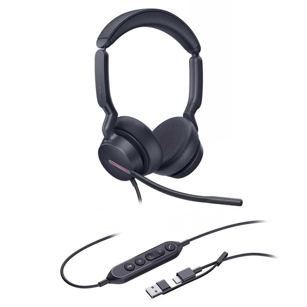 Yealink UH46 Dual Teams USB-C/A Professional USB Wired Headset –