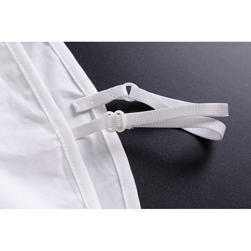 SUZALA Womens Half-Shirt Dickey Collar, Detachable Fake Collars, White, One