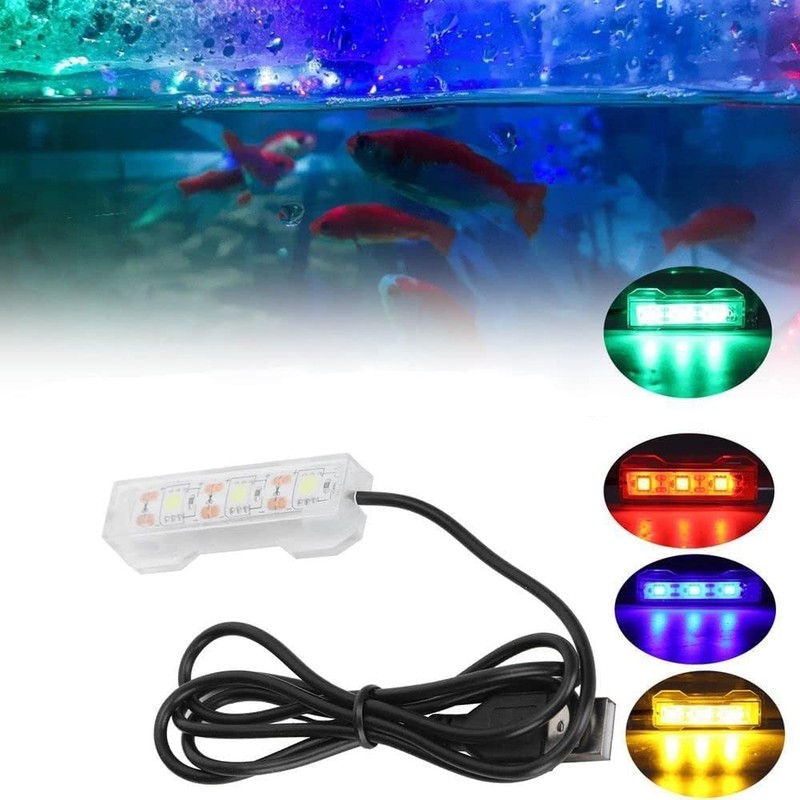Blue Light Small Aquarium Led Light, Multicolor Led Fish Tank