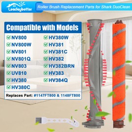Leadaybetter Brush Roller Replacement Kit Compatible with Shark DuoClean NV800 NV801 NV803 UV810 HV380 HV381 HV381C HV382 HV383 HV384Q Vacuum, Compare to Part # 1148FT800 & 400FFJH380