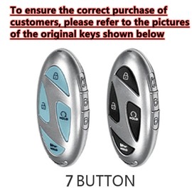 EJOAOJE Smart Key Protective Shell for Hyundai Key Fob Cover with Keychain Fits for 2022-2025 Hyundai Grandeur KONA Ioniq 6 Santa Fe Elantra Remote Key Vehicle Accessories