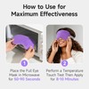 Umisleep Heated Eye Mask, Microwavable Moist Heat, Warm Compress, Purple