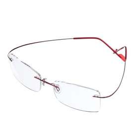 Rongchy Super Light Titanium Shortsighted Myopia Work Glasses -2.00 Strengths Red Colour Men Women Fashion Rimless Myopia Glasses