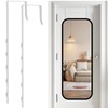 Dexspoeny Over-The-Door Mirror Hanger, Adjustable 13.6 in Door Mirror Hanger