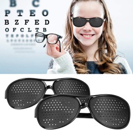 Gafas Estenopeicas, Gafas de Rejilla Gafas Estenopeicas Gafas de Rejilla para Entrenamiento Ocular Gafas Estenopeicas para Entrenamiento Ocular Y Relajación(ni?os)