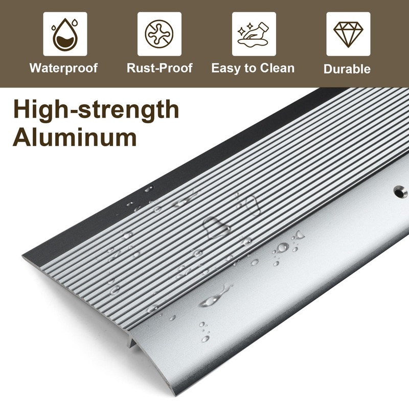 Heneymo Aluminum Floor Transition Strip, Door Thresholds Bridge The Height