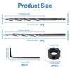 2 Pcs 9.5mm Pocket Hole Drill Bits, High Speed Steel