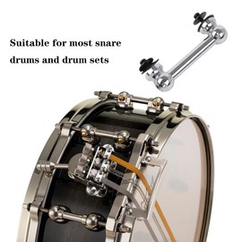 Yibuy Drum Lug Double Ends for Percussion Snare 2.6 Inch with Mounting Screws Silver
