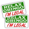Unbranded/Generic Funny ~ Relax Gringo I'm Legal Hard Hat Helmet Bump Cap Stickers Decals Mexican
