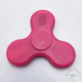 Unbranded Bluetooth Music Player LED Lights Stress Reliever Rechargeable Fidget Spinner - Pink