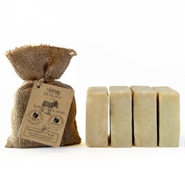 Dr.Ancient Donkey Milk Soap Bar Organic Natural Traditional Handmade Antique - Anti Ageing, Moisturizer - Absolutely No Chemicals! Pure Natural Soaps! 5 Ounce (Pack of 4)