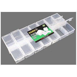 BIN BUDDY 14 Compartment Plastic Storage Box | 11" (28 cm) x 1" (2.5 cm) x 5" (12.7 cm) | Raised Braille Dots 1-7 | Individual Lids | Ideal for Daily Medication & More