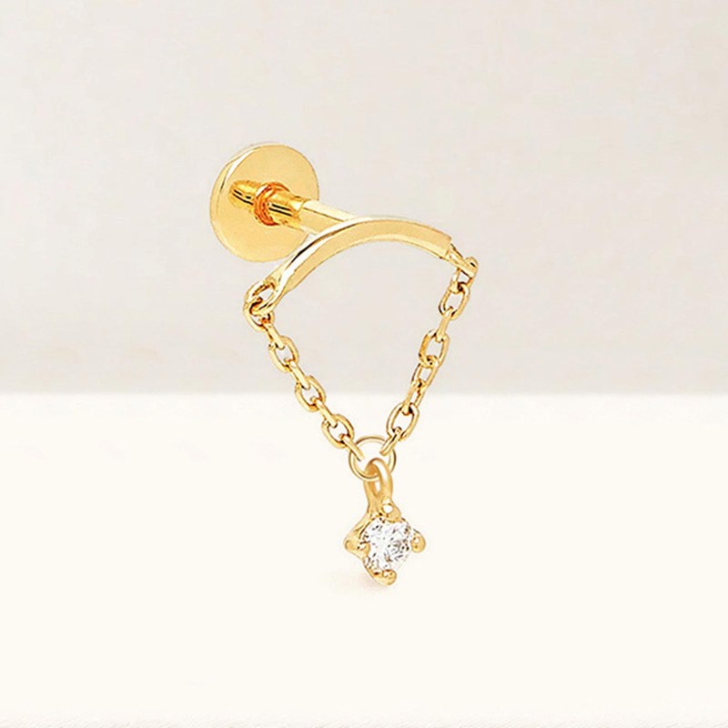 Hidden Helix Earrings for Women Dangle Helix Jewelry Rhinestone Chain