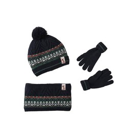 Vertbaudet Boys Gift Set - Hat, Scarf & Gloves, fir green