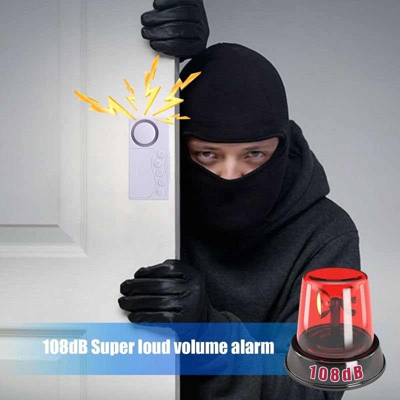 Freezer Door Alarm When Left Open, 2Pcs Safety Window Alarm,