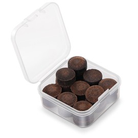 Ajcotahm 20 PCS Billiard Pool Cue Tips Replacement Kit, 13mm Pool Stick Tips with Storage Box for Pool Cues and Snooker Supplies