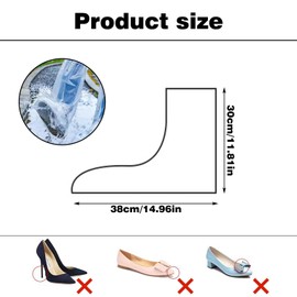 DtgEcd 20PCS Shoe Covers Disposable,waterproof Shoe Covers,thickened,durable,tough,not Easy to Break,not Easy to Wet Shoes in Rain,suitable for both Men and Women. (Transparent Version)