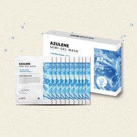 Sante Azulene Soother Semi-Gel Mask Pack 1BOX (10 sheets) Moist Moisture Sheet Azulene Soother Semi-Gel Mask 1BOX / 상떼 아줄렌 수더 세미겔 마스크 팩 1BOX (10매) 촉촉 수분 시트 아줄렌 수더 세미겔 마스크 1BOX