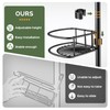 HAMITOR Corner Shower Caddy Tension Pole: 4-Tier Rust-Resistant Adjustable Bathroom