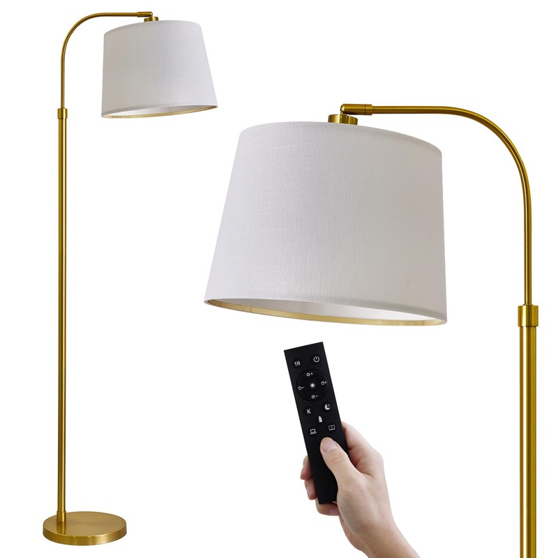 Oneach 62" Arc Floor Lamp for Living Rooms, Gold Tall