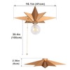 Flush Mount Ceiling Light Fixture with Pull Chain, Brass Star