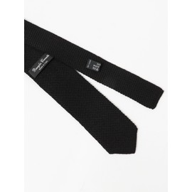 Dimaglia Cravatte 21550172145 Men's Solid Knit Necktie, Black, 1, BLACK/1