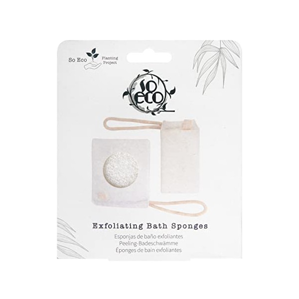 So Eco Exfoliating Bath Sponges - 2 Pack, White (80 40 030)