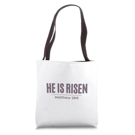 Easter Christian He Is Risen Tote Bag