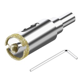 ASNOMY 7/8Inch (22mm) Diamond Hole Saw with Pilot Drill Bit, 7/8" Diamond Tip Coated Hole Saw with Guiding Drill Bit for Glass Ceramic Marble Porcelain Tile Granite Quartz