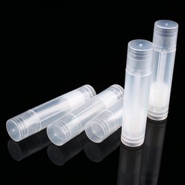 100pcs Transparente Bálsamo Labial Botella, 5ml Portátil Plástico Vacío Brillo de Labios Bálsamo Tubos con Varita, Reutilizables DIY Lipstick Botella Contenedor Viales para el Hogar Oficina Viajes