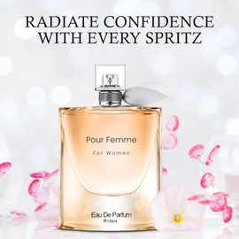 TWISHA Women's Perfume La Vida Bella& Paris for Her Combo Set Eau De Parfum Long Lasting Fragrance 3.4 Fl Oz Spray Each for Daily Used