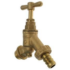WRAS Outside Tap with Double Check Valve 1/2'' - Garden Tap, Outdoor Tap, Hose Union Bib Tap Manufactured to BS6282 Standards