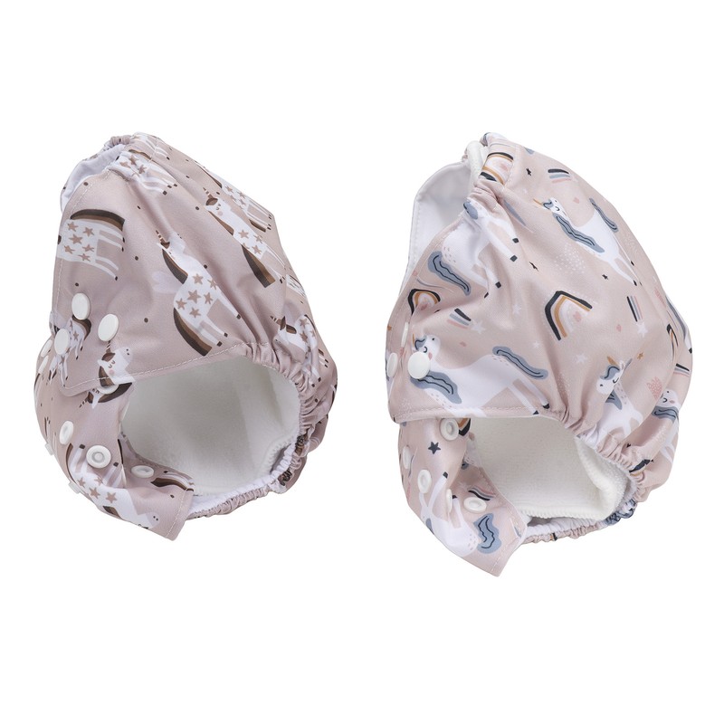 2pcs Baby Cloth Diapers Reusable Washable One Size Adjustable Stretchy
