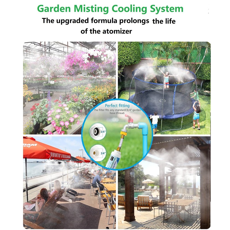 H&G lifestyles Misting System Calcium Inhibitor Filter for Patio Misters