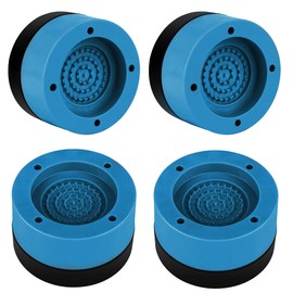 Vibration Damper, 4 Pcs Anti Slip Vibration Dampers for Washing Machine Dryer Noise Protection Anti Vibration Mat Blue