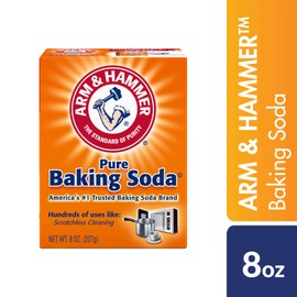 Arm & Hammer Pure Baking Soda, 8 Ounce (Pack of 3)