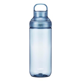 OSK LIPPY BC-1000 Water Bottle, 33.8 fl oz (1,000 ml), Clear, Blue, Made in Japan, Easy to Wash, Handle & Washer, Lightweight, Room Temperature