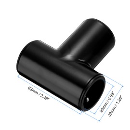 uxcell 2pcs Corner Curtain Rod Connector, Window Hinged Elbow Connector Curtain Rod Corner Connector with Hex Wrench for 1 Inch OD Bay Window Curtain Rods, Black