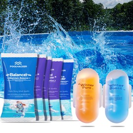 POOLHACKER 4-in-1 Pool Closing Kit for Above Ground & Inground Pools – 30,000 Gallons All-in-One Winterizing Kit Swimming Pool