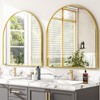 WISSMIELS Arched Wall Mirror - 31"X 33" Arched Bathroom Mirror
