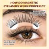 QUEWEL Magnetic Eyelashes with Applicator, 2 Pairs Portable Magnetic Lashes