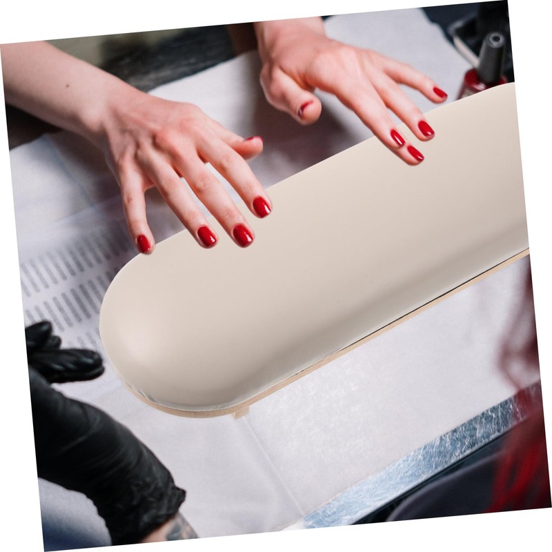 TOVINANNA Nail Arm Rest Pillow Wooden Hand Rest Stand for