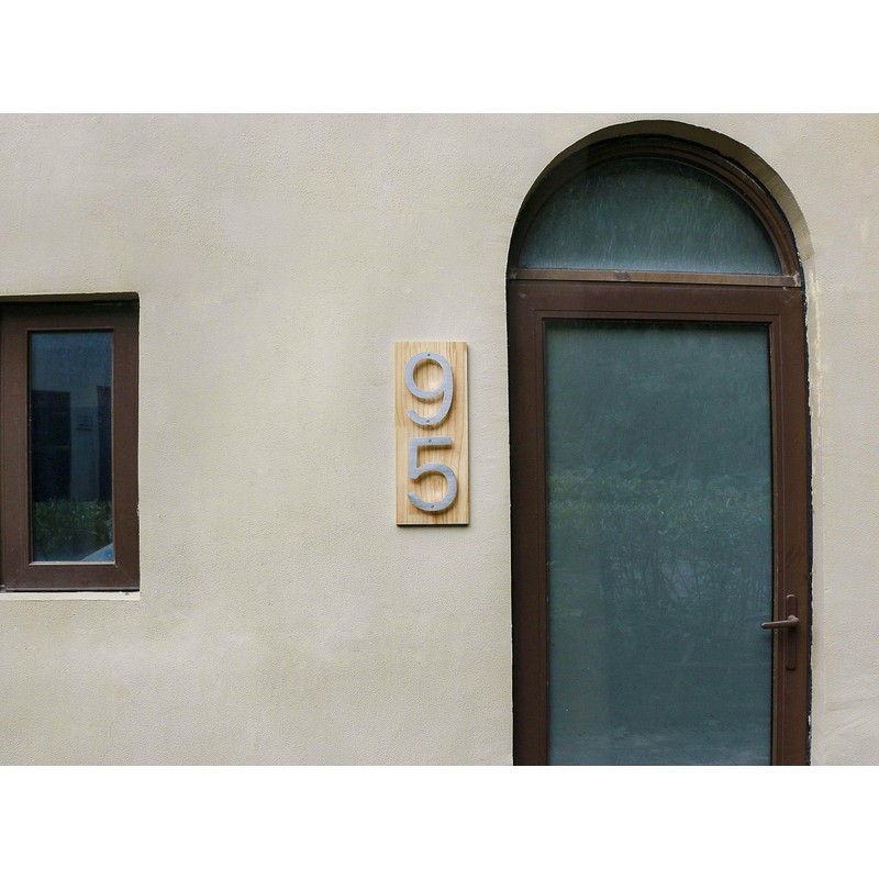 Lookopen House Number 0 Solid Aluminium Silver Height 20 cm