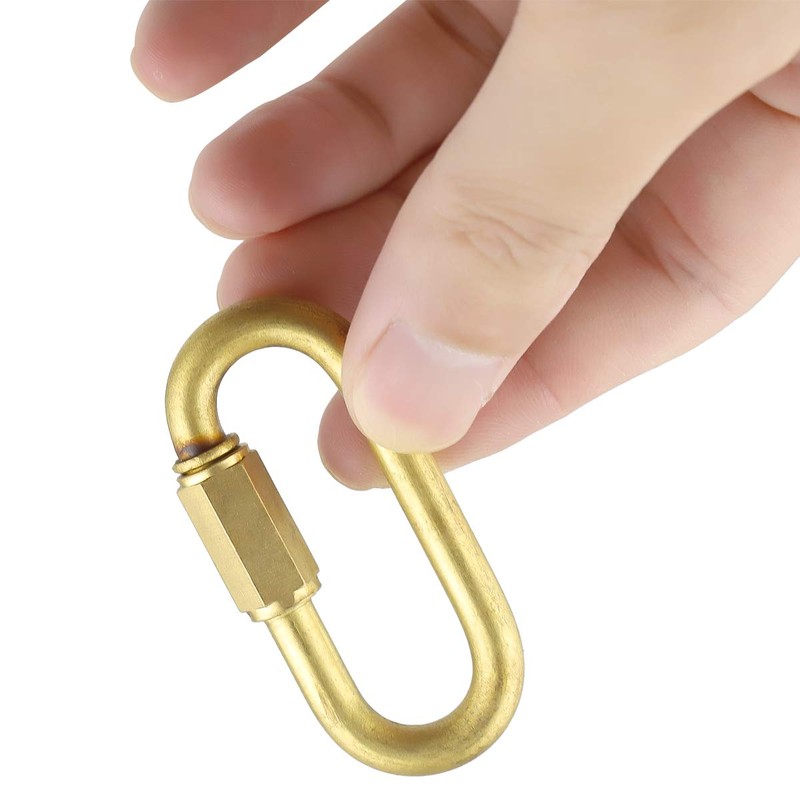 BNYZWOT Brass Quick Links D Shape Locking Quick Chain Repair
