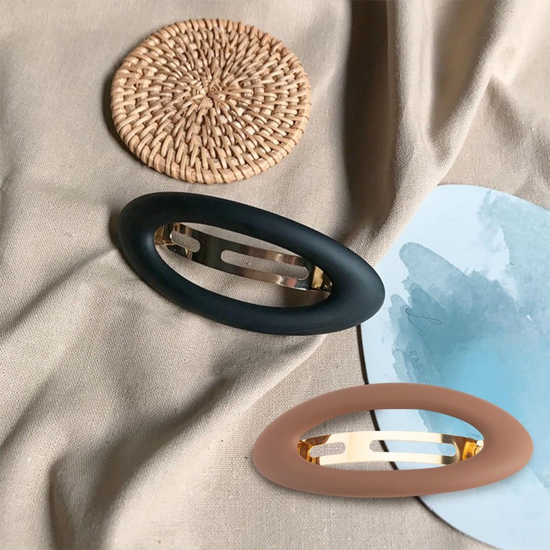 Große Haarspangen für Damen, einfach, matt, Vintage-Stil, einfarbig, modisches Haar-Accessoire