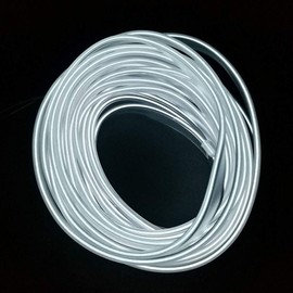 EL Wire 2 m / 6 Ft Flexible Soft Hose Wire Lights, Luminous Neon Car Rope Strip Light, Christmas Decoration, DC 12 V for Car, 360 Degree Illumination