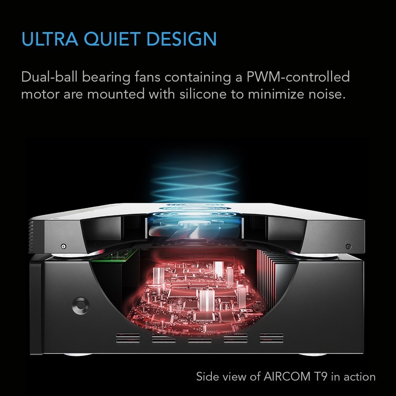 AC Infinity AIRCOM S7, Quiet Cooling Fan System 12" Top-Exhaust